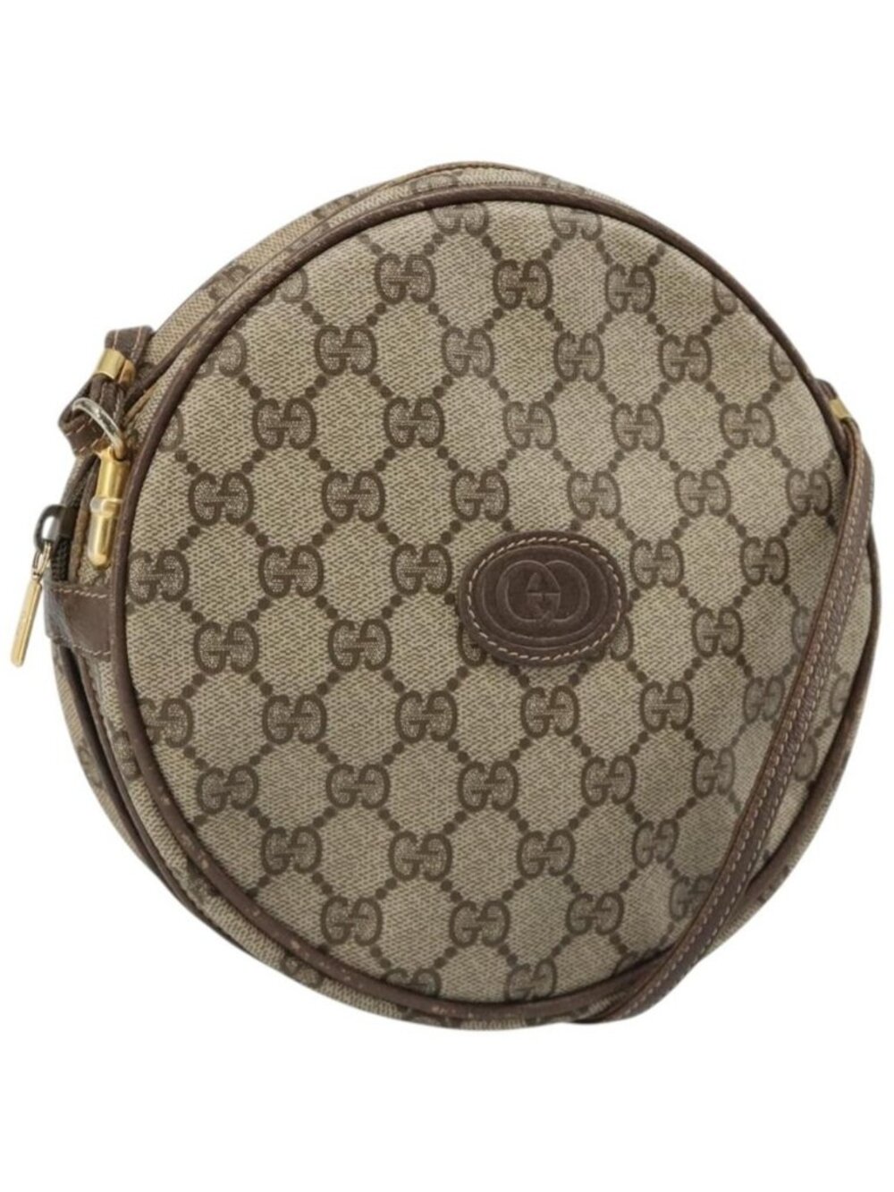Authentic GUCCI GG Supreme Shoulder Bag PVC Beige Gold 007 115 5575
